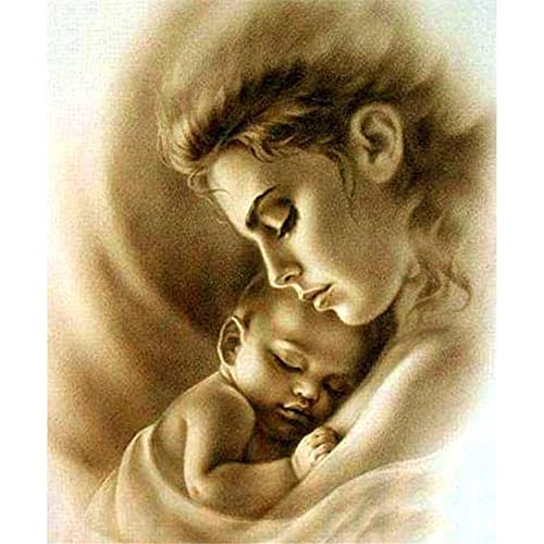 pintura diamante 5D DIY por número Kit, Square Drill Amor de madre e hijo 30x40cm diamante arte...