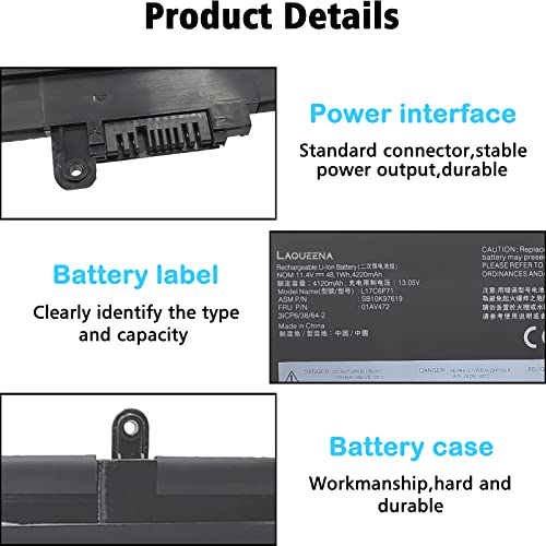 Laqueena-L17C6P71-Laptop-Battery-Compatible-with-Lenovo-ThinkPad-X280-A285-Series-L17L6P71-L17M6P71-L17M6P72-L17C6P72-01AV470-01AV471-01AV472-SB10K97617-SB10K97618-SB10K97619-SB10K97628-SB10K97629