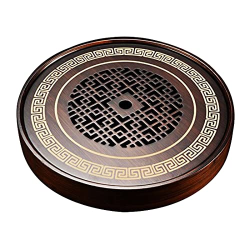 Plateau de service à thé en bambou avec design creux – Durable et élégant pour un salon de thé, la maison et le bureau