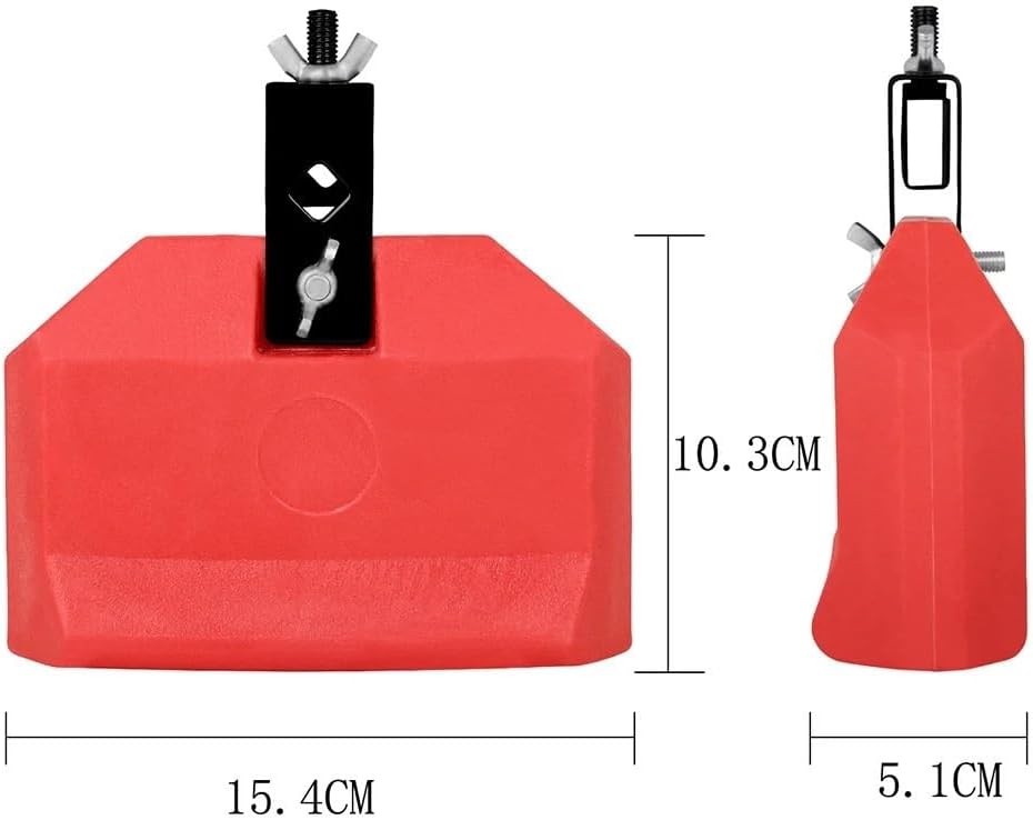 For IR-IN Drum Cowbell Set Accompany Accessories Jazz Style Music Cheering Bell Percussion Parts(Red)