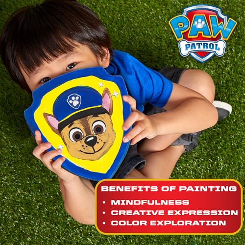 Image of Horizon Group USA Paint Your Own Ceramic Stepping Stone Kit, Arts and Crafts for Kids, Toddlers, and Adults, Paw Patrol
