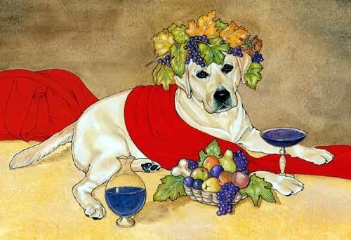 Pipsqueak Yellow Labrador Christmas Cards : 10 Holiday Cards with Red Envelopes - ADORABLE!