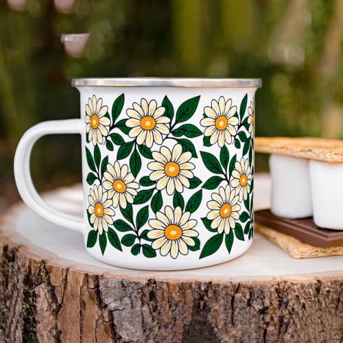 Loftipop Taza Camping Esmaltada Floral 12oz miniatura 4