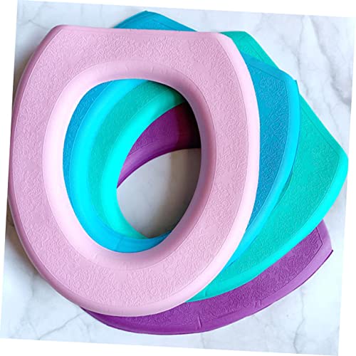 Cabilock 2Pcs Toilettensitzkissen Gepolsterte Toilettensitzabdeckung Toilettenauflage Toilettensitze O-Förmige Toilettensitzabdeckung Bunte Toilettensitzabdeckung Gepolsterte – Bild 8