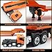 Fistone RC Semi Truck & Excavator Toy Set, 2.4Ghz Remote Control Flatbed Truck with Excavator Toys, 1:24 RC Semi-Trailer Engineering Tractor with Sound and Lights, Construction Vehicles Toy for Boys