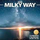 Wall Calendar 2026 Planner Calendar - Milky Way Hangable Monthly Wall Calendar with Large Blocks for Organizing & Planning, Academic Schedule, Home, Office & family, Thick & Sturdy Paper (12"x24" Open)