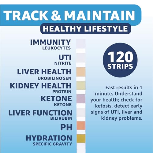 vaunn fsahsa eligible medical 8-in-1 urine test strips and urinalysis for uti nitrites leuckcytes ketosis ph protein 120 ct
