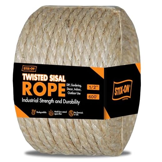 STIX-ON Twisted Sisal Rope - 600 Feet