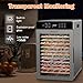 Food Dehydrator Machine for Jerky 11ft², 12 Trays 1000W Stainless Steel Dehydrator with 24H Timer 195℉ Temperature Control, Food Dryer Dehydrated for Meat, Fruits, Veggies, Dog Treats
