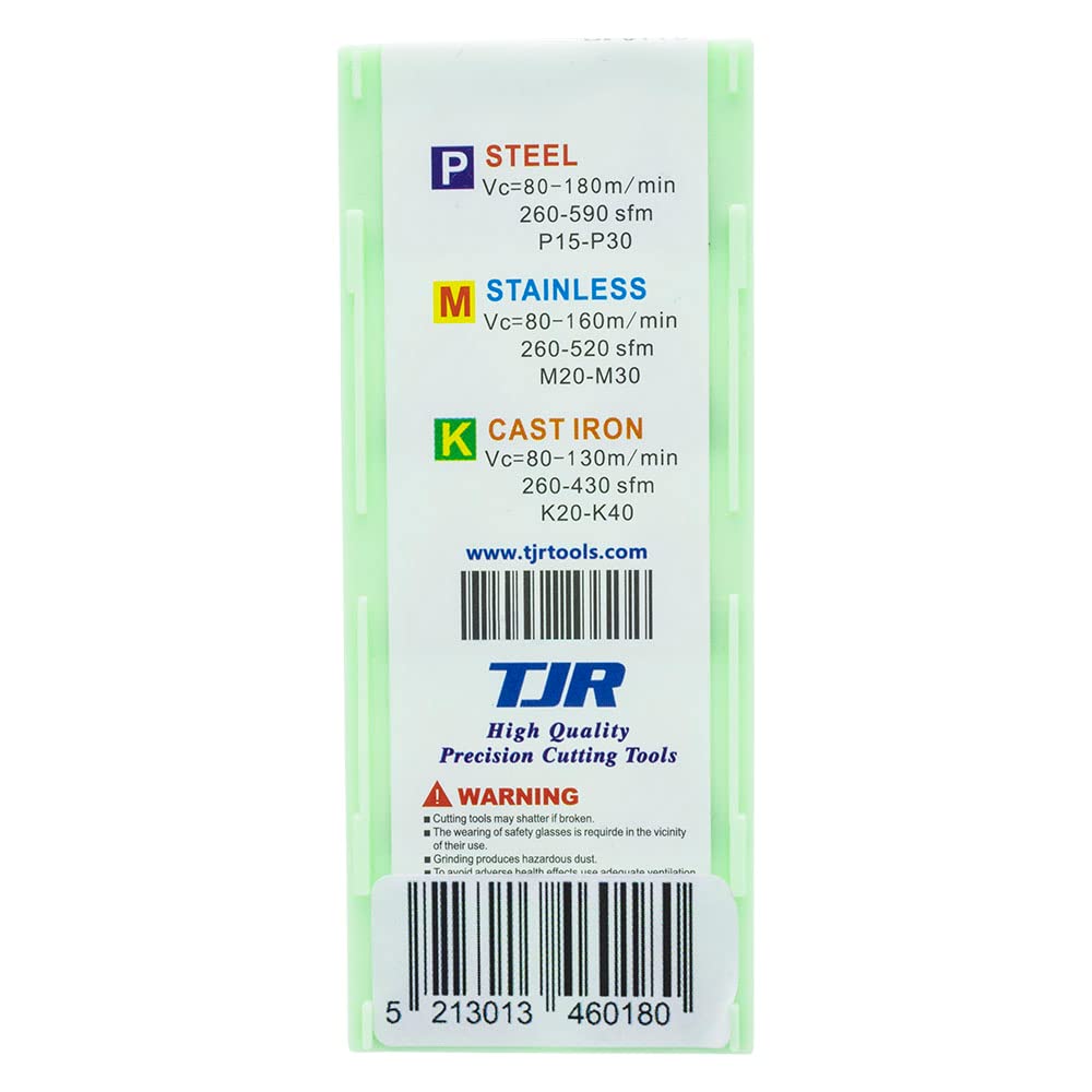 Lot de 10 inserts de tournage TNMG 160404 HA LF6118 pour acier, acier inoxydable et fonte TJR