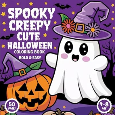 Spooky Creepy Cute Halloween Coloring Book Bold & Easy