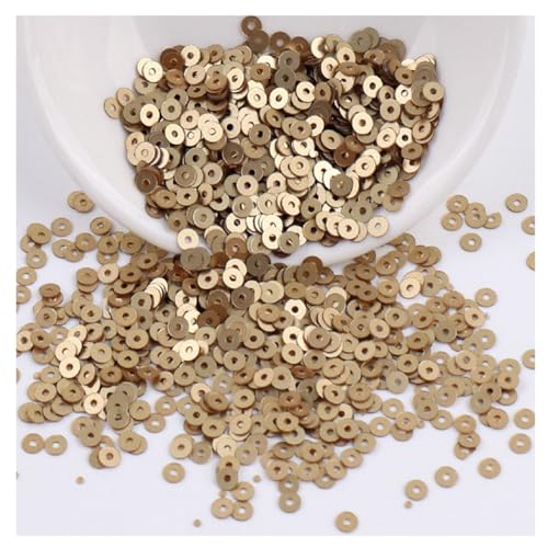 Yurosiay Lentejuelas para manualidades, 4 mm, 2000 unidades, lentejuelas sueltas, a granel, para coser, plástico, redondas, lentejuelas, con agujero para manualidades, joyas, costura, día festivo,