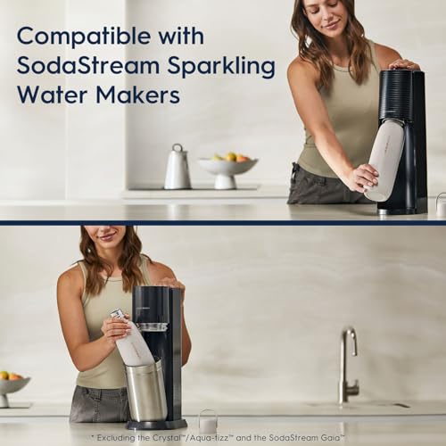 SodaStream - Fizz & Go Cool Bottle | Stainless Steel Carbonating Water Bottle | Keeps Drinks Cold 12 Hrs | Cupholder Friendly | Compatible with Pink CO2 Cylinder Machines | Sand Color | 0.9L by Sodastream - Image 8