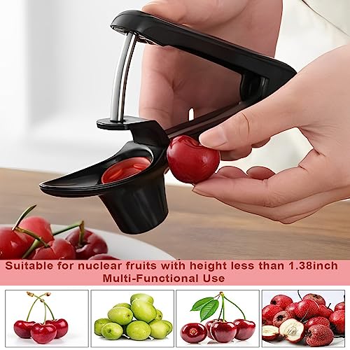 Fopudy CHERRYPITTER-2 Cherry Pitter - Stainless Steel Olive And Cherries Pitters Corer Tool With Space-Saving Lock Design, Multi-Function Fruit Pit Remover thumb #1