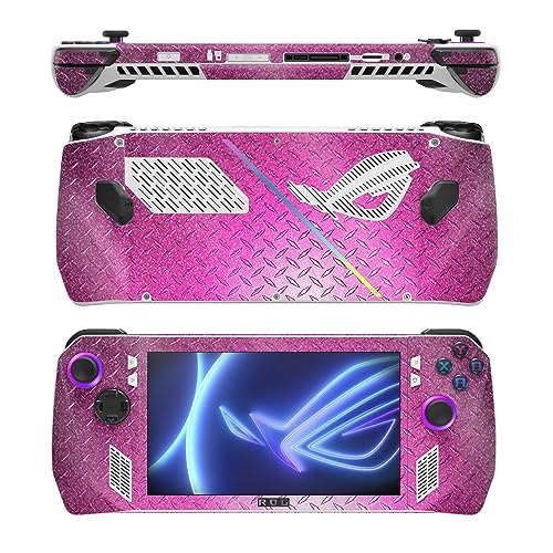 Image of MightySkins Glossy Glitter Skin Compatible with Asus ROG Ally - Pink Diamond Plate | Protective, Durable High-Gloss Glitter Finish | Easy to Apply