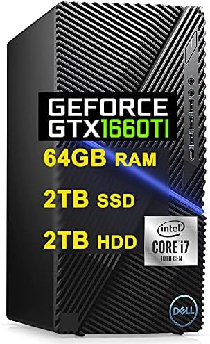 Dell Flagship G5 5090 Gaming Desktop tenth Gen Intel Octa-Core i7-10700F (Beats i9-9900X) 64GB RAM 2TB SSD + 2TB HDD Geforce GTX 1660 Ti 6GB WiFi USB-C Win 10