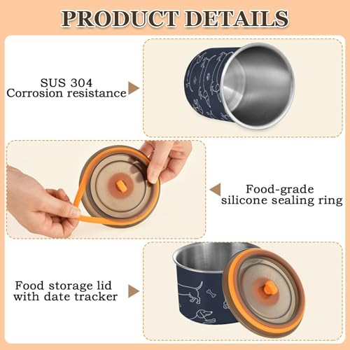 Contenedor hermético de acero para café de 900ml miniatura 4