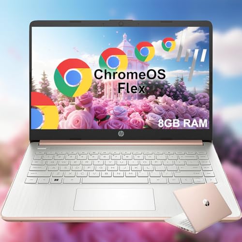HP (GC`s[) 14C` Chromebook ChromeOS Flex | 8GB RAM | 128GBXg[W (64GB eMMC+64GBJ[h) | wZEpɐ݌v | Q[Av͋Ă܂ | Wi-Fi 5 