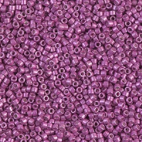 11/0 Miyuki DELICA Seed Beads Rocailles, Dyed Opaque Rose (DB1371), Glass, Japan (5 Grams)