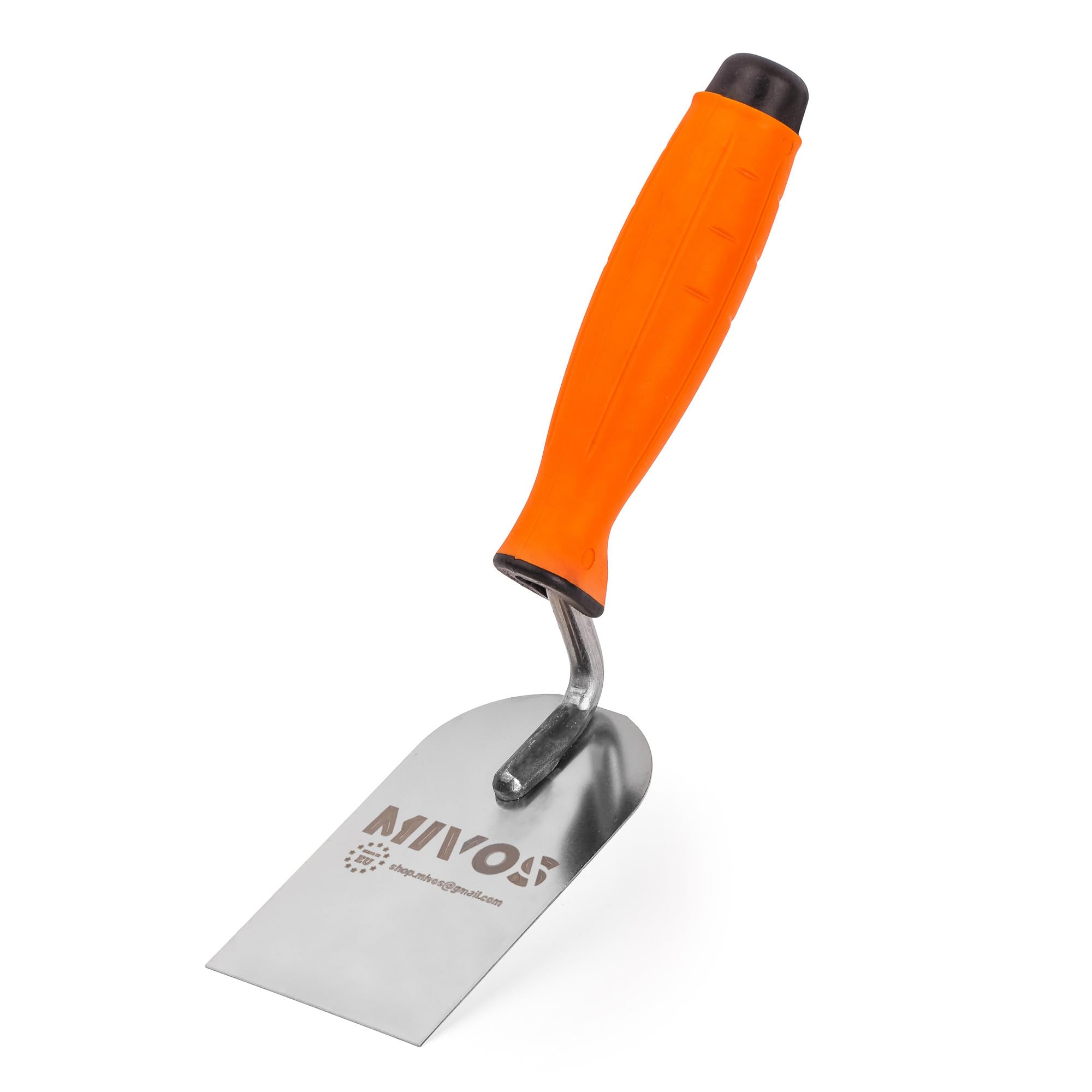 Mivos Lot de 3 Truelles de Maçon en Acier Inoxydable - 60 mm 80 mm 100 mm - Spatule de Stucateur avec Poignée Souple - Kit de Truelles pour Travaux de Stuc et Maçonnerie - Fabriqué en UE