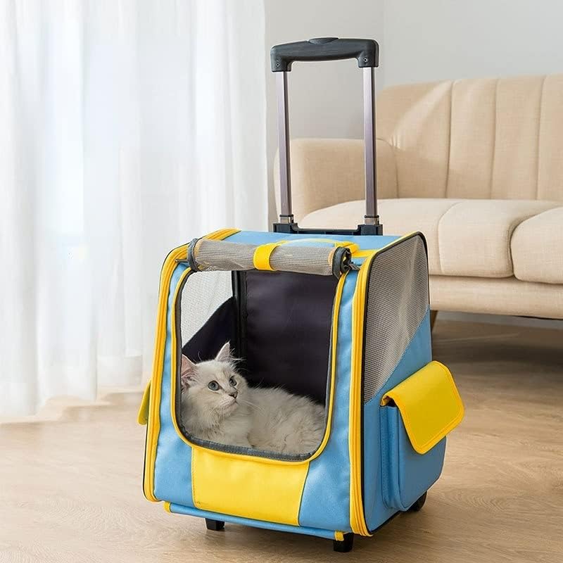 Pet Dog Trolley Backpack Portable Outdoor Cat Bag Wheel Suitcase Travel Accessories image 4