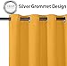 MYSKY HOME Yellow Blackout Curtains for Living Room Bedroom Curtains 84 Inches Long Grommet Room Darkening Window Curtains Thermal Insulated Single Panel Curtains 52 x 84 Inch, Mustard Yellow