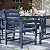 VONZOY Patio Dining Chairs Set of 5, HDPE Outdoor Furniture Set, Outdoor Dining Set for Garden, Backyard, Poolside (Blue, 4 Chairs)