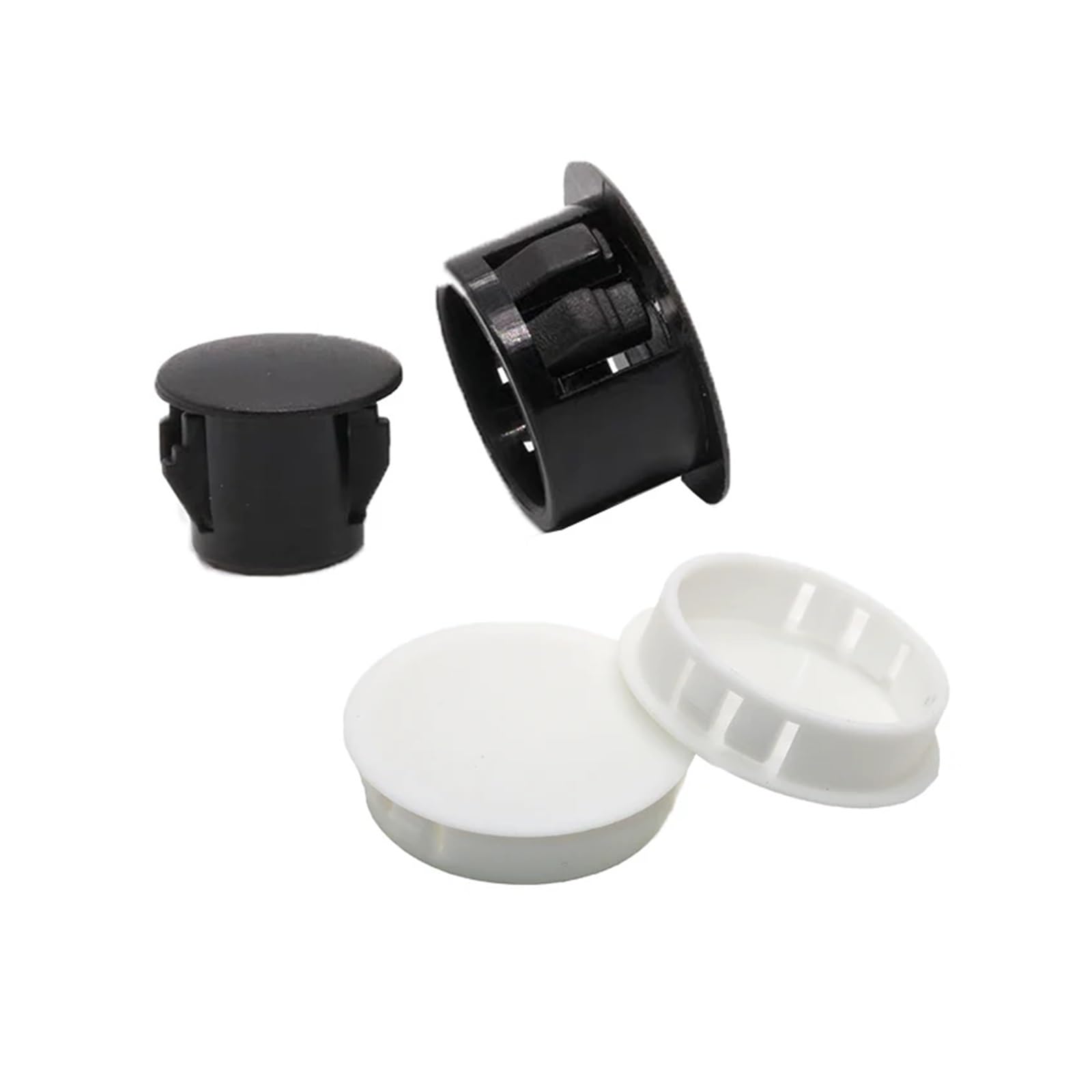 Juego de tapones for orificios de plástico redondo, juego de tapones for orificios con botones a presión, tapas de nailon de 6-25 mm, 5-26 mm, 400 unidades(White,5-26mm)