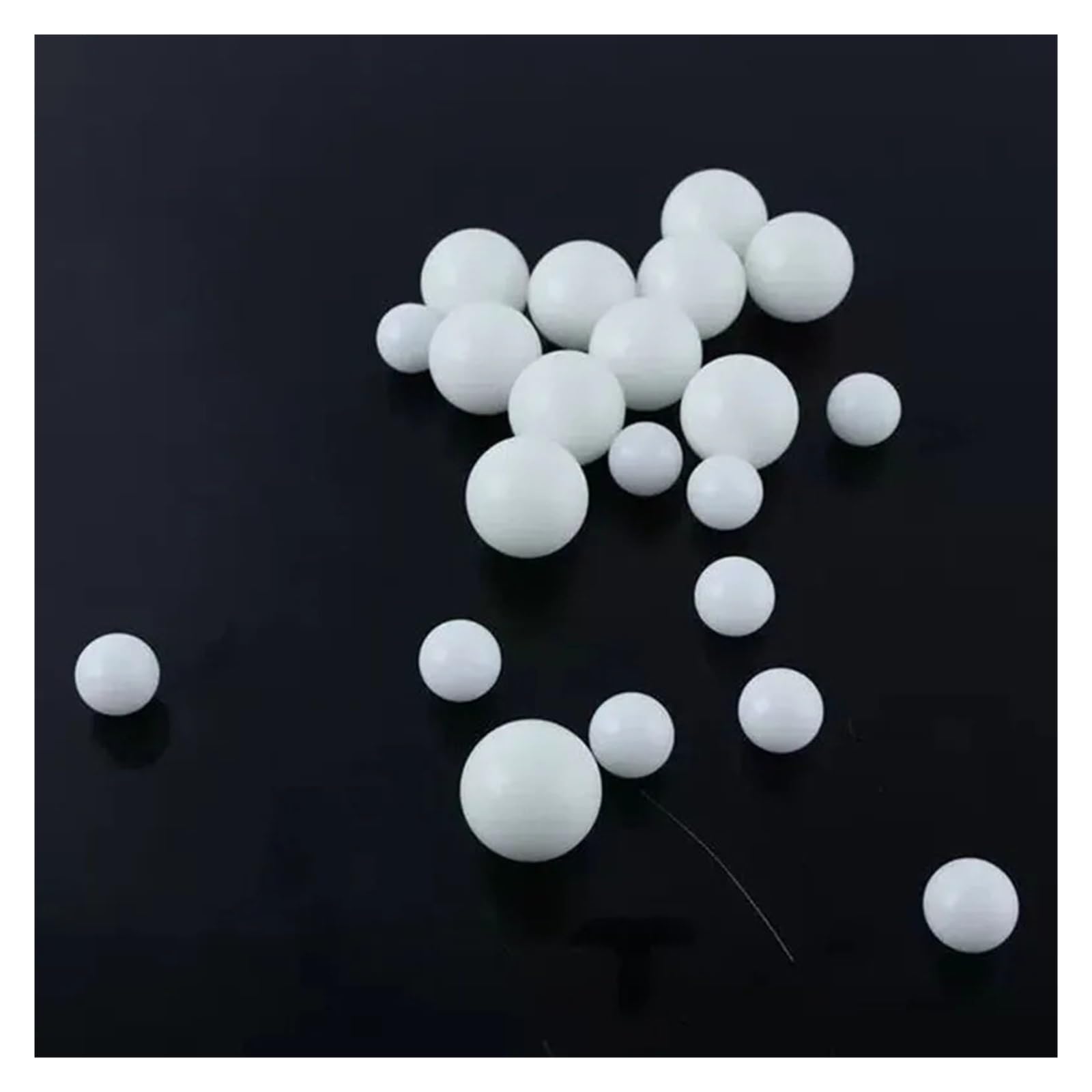 ZHGUIMING 1 à 100 billes en plastique nylon blanc PA66, billes en plastique solides de 2,5/6/10/15/20/25/30/40/50 mm, billes de précision(30mm(5pcs))