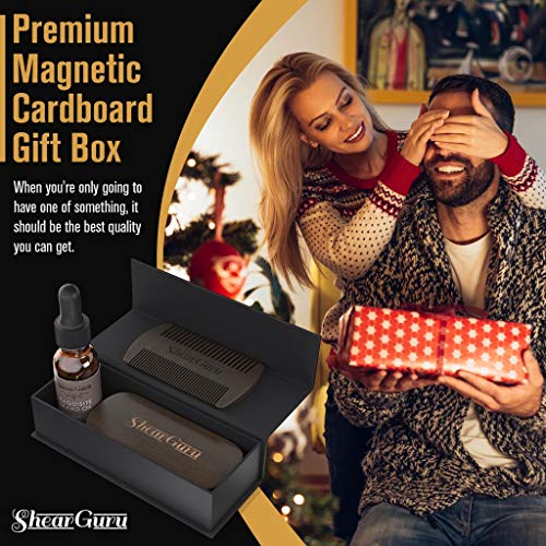 Natural Complete Care Beard Grooming Kit For Men– Brush Set 100% Boar Bristle Bamboo Brush, Handmade Wood Comb And Beard Oil Helps Softening & Conditioning Itchy Beards Great Gentlemen's Gift #TOP1