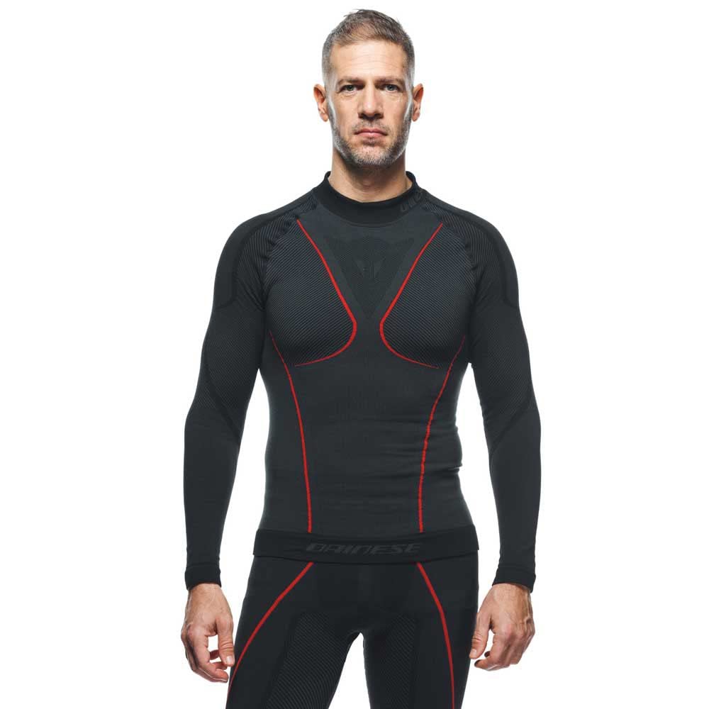 Dainese Thermo LS, Motorcycle Thermal Shirt, Men, Black/Red, XL/X