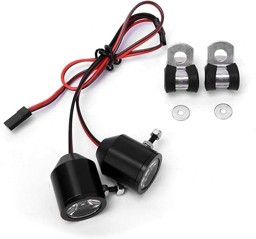 Faro de coche RC, focos de 3 W, pieza de repuesto para modelo de coche RC (negro) Luces LED Rc 110 Rc LED Spot Lights