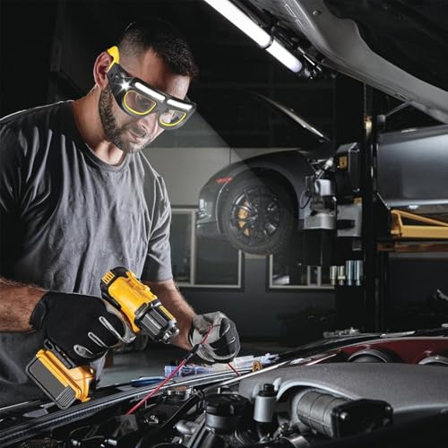 YNPQTDS Gafas con luz LED | 5 modos de linterna frontal recargable | Gafas de ciclismo iluminadas, para trabajo, actividades nocturnas, camping, conducción, ciclismo, correr, - imagen 2