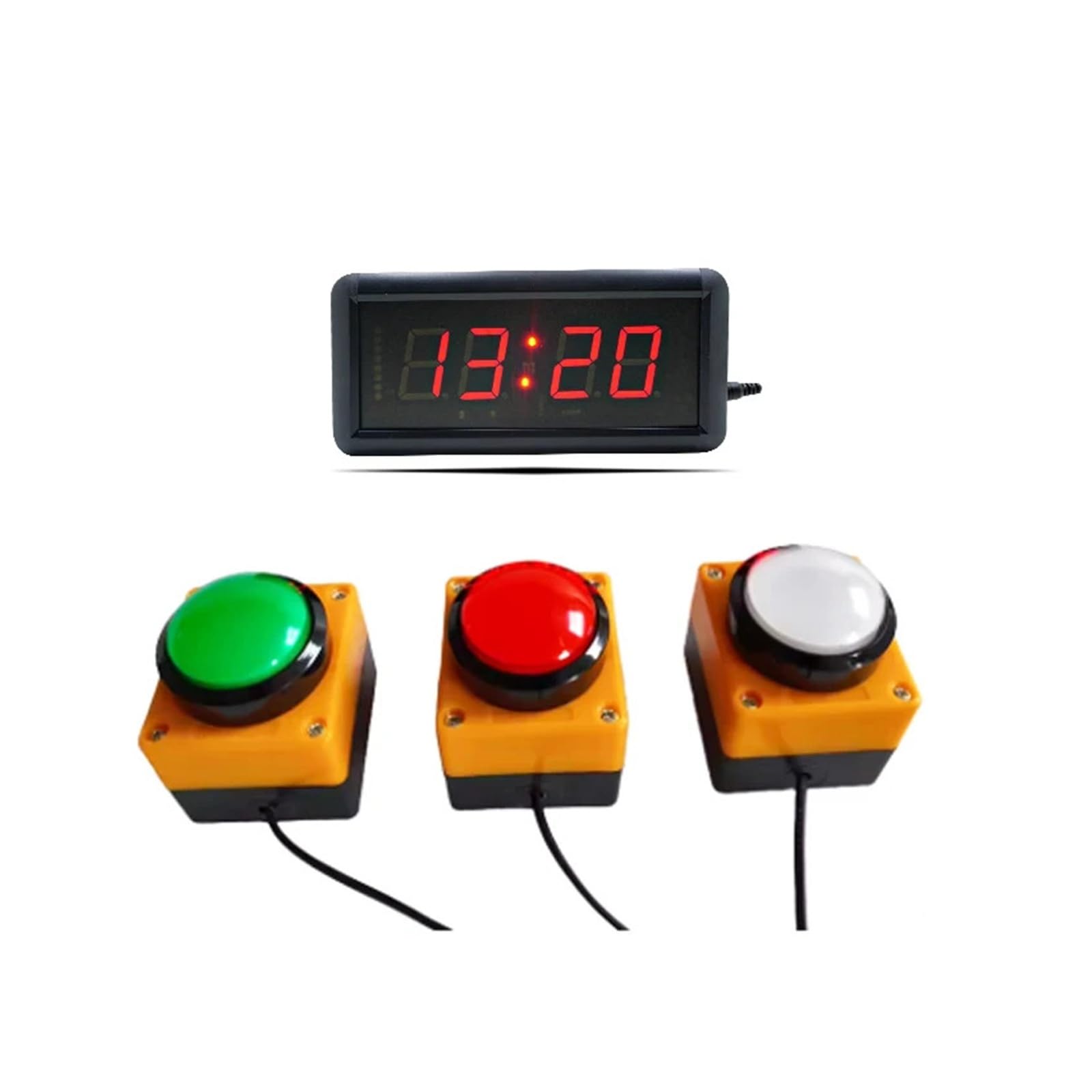 El botón del cronómetro con pantalla LED múltiple controla el temporizador, la cuenta regresiva del entrenamiento de competencia y el contador Pantalla brillante(1 Button)