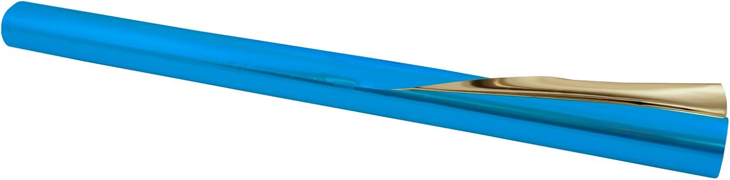 folia R 13 Aluminium Foil Roll Double-Sided Laminated Approx. 50 cm x 10 m Blue/Gold Ideal for Crafts and Packaging - Image 3
