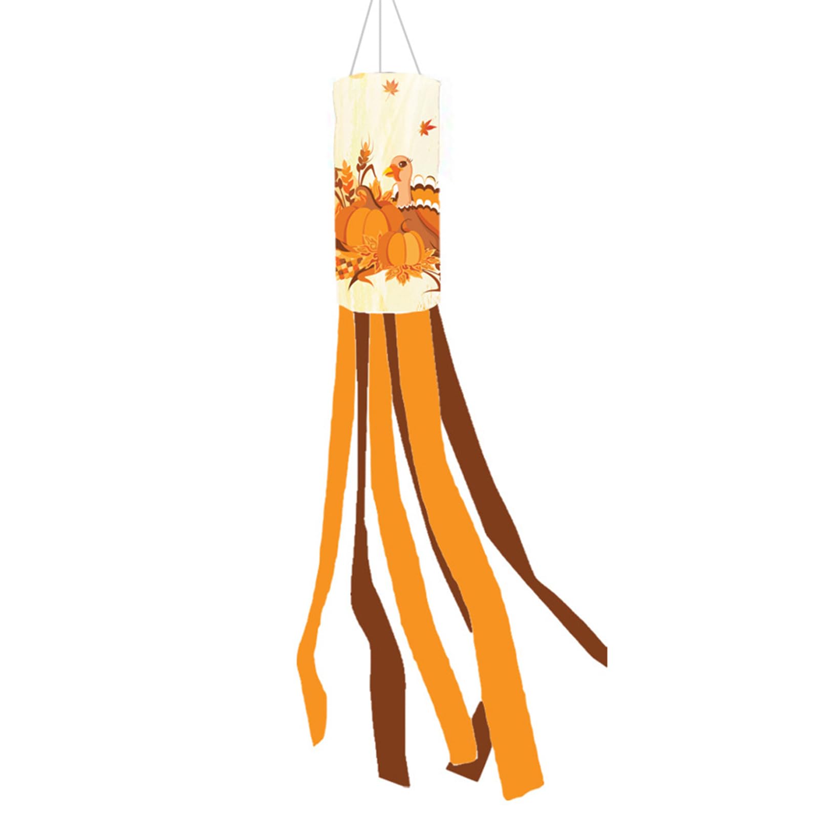 Jazuaiao Fall Thanksgiving Windsock, 28inch Weather Resistant Decoration for Outdoor Space Outdoor Hangings Decoration