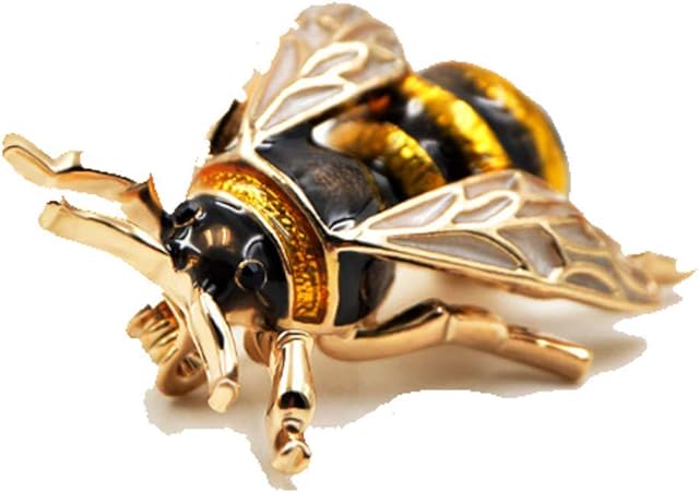 Honey Bee Brooch, Enamel Bumble Pin, Gardening Gift Mum, Cute Insect, Christmas Stocking Filler For Her