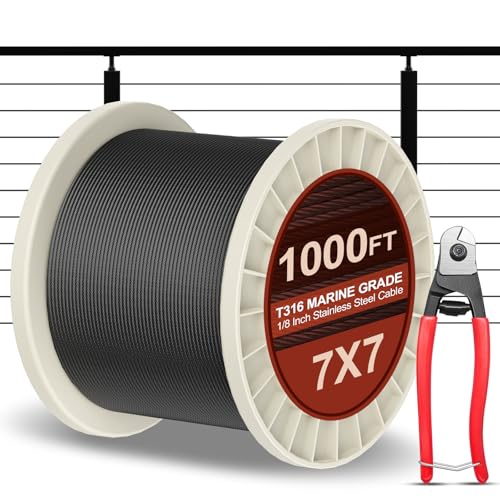 Evita la corrosión en tus proyectos con el cable de acero inoxidable negro T316 resistente