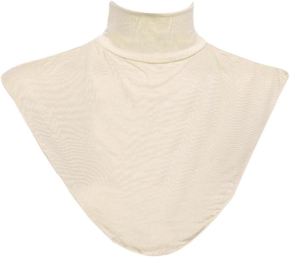 Moslem Women's Modal False Collar Hijab Islamic Neck Cover Loop Scarf - Beige