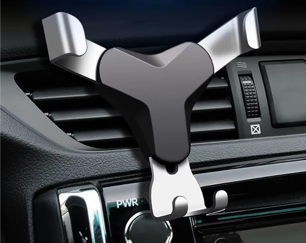 Para IPhone 15 Soporte Universal Para Coche Para Teléfono Rejilla Ventilación Clip Montaje Soporte Celda Gravity Mobile Phone Stand Accesorios(Black)