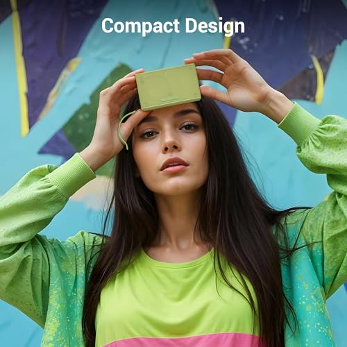 Image of ZEBRONICS Sonic POD S, Portable Bluetooth Speaker, 8 Watts, Upto 7h Backup, Passive Radiator, Call Function, Bluetooth v5.3 | mSD | AUX, TWS, with Carry Loop (Green)