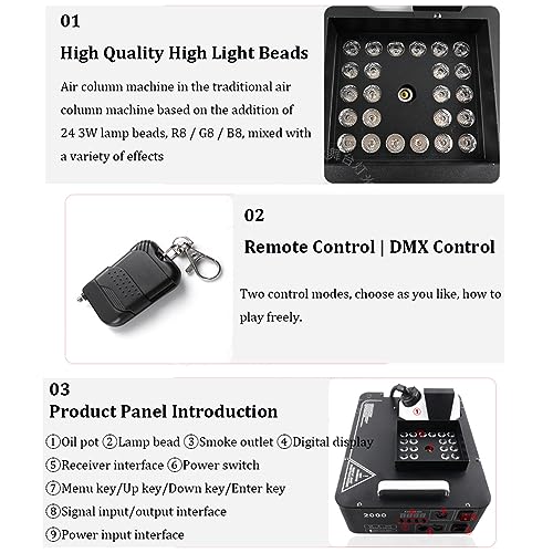 Machine à effet de scène de brouillard DMX RVB pour projecteur LED - 6
