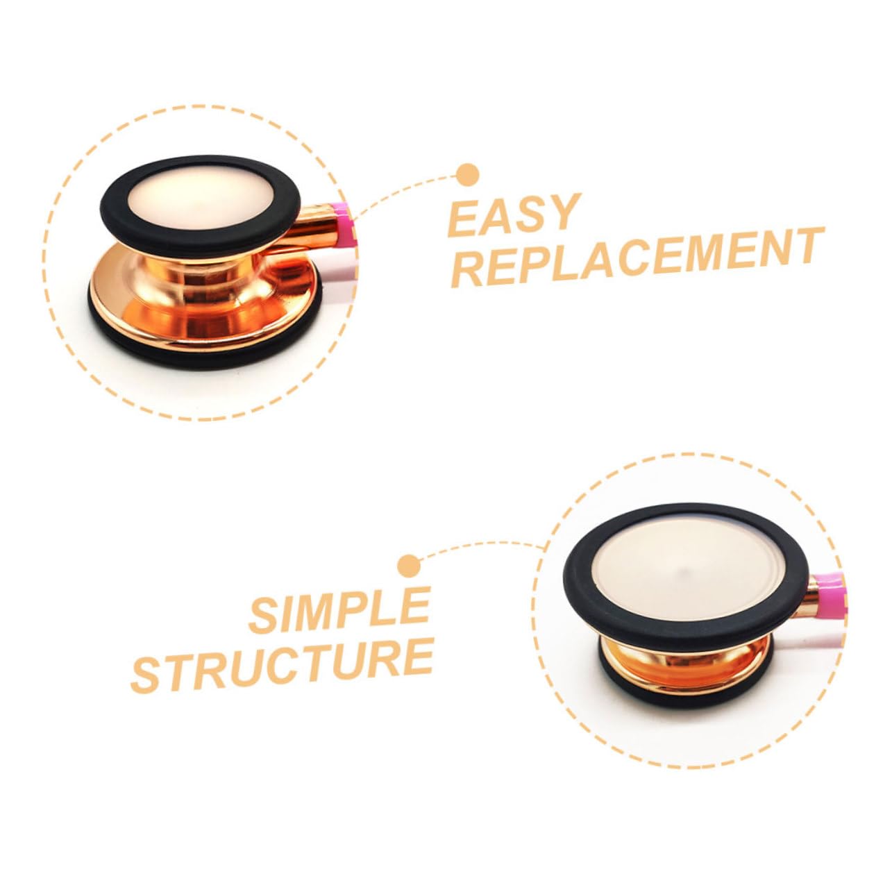 Ipetboom 2sets Replacement Diaphragm for Stethoscope Pediatric Stethoscope Diaphragm for Boys and Girls Boy Girl Bell Cover for Nurses