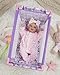 BABESIDE Baby Doll Crib Set for 18 Inch Dolls, Foldable Baby Doll Bed Playpen Toy Crib with Storage Bag for Reborn Baby Doll Accessories, Purple Babydoll Pack and Play