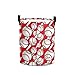 Customized Durable Storage Basket Baseball Red Waterproof Coating Organizer Bin Laundry Hamper for Nursery Clothes Toy