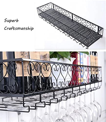 Soporte de Vino de Pared LUNEZY en Metal Negro miniatura 3