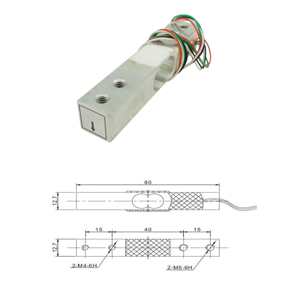 HX711 Gewichtssensor mit elektronischer Wägezelle 1kg