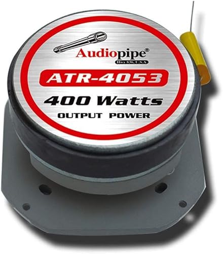 Miniatura 3 de Audiopipe 2 tweeters estéreo de audio para coche ATR-4053 400W 4-8 ohmios de aluminio cromado