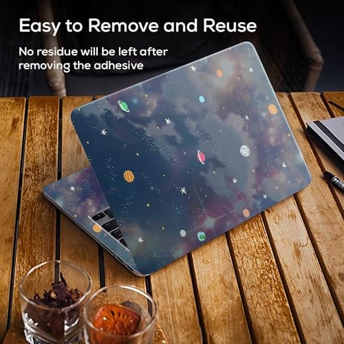 Image of Galaxsia Universe D2 Full Body Vinyl Laptop Skin /Sticker /Cover Upto 15.6 Inches Laptops Laminated-Removable-HD Quality Compatible for Hp-Dell-Sony-Lenovo-Asus etc.(15x10 Inches)