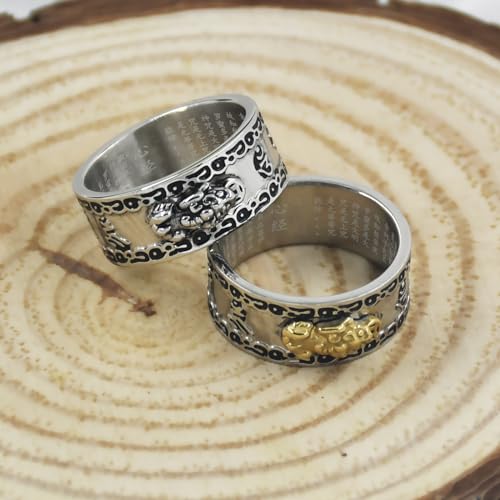 Image of Feng Shui PiXiu Mantra Ring - Lucky Wealth Jewelry